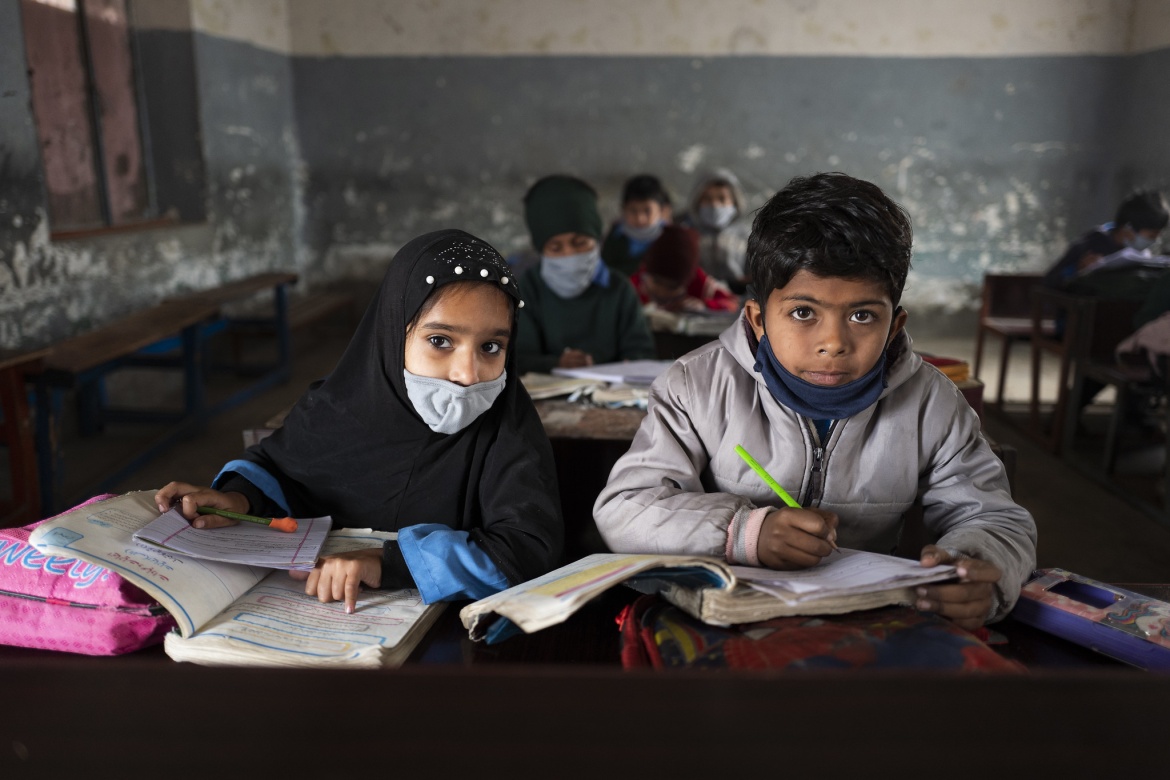 Students at the Government Elementary School Manak, Lahore Pakistan. Credit: GPE/Sebastian Rich